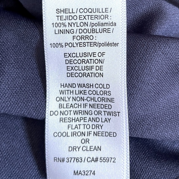 Laundry by Shelli Segal Navy Blue Lace A-Line Dress Size 6 Boho Cocktail Party - Picture 8 of 8